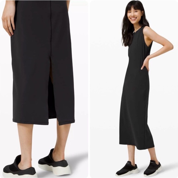 Lululemon All Aligned Midi Dress Black Size 2 - Picture 2 of 6